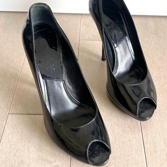 Christian Dior Black Open-toe Heels - John Galliano Era - Picture 1 of 11